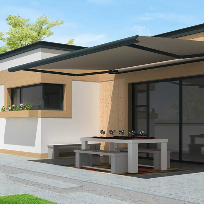 Store banne BOXIS aluminium à toile rétractable