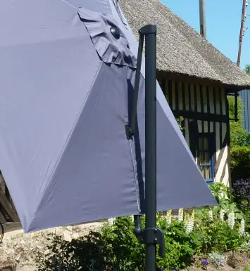 Zoom sur l'armature du parasol