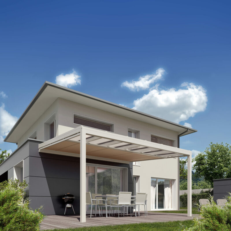 Store de toiture de pergola à toiture fixe