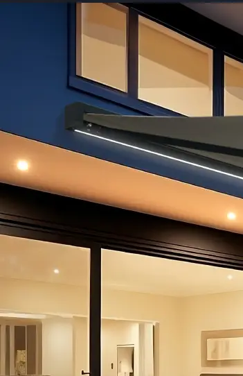 Zoom sur le coffre du store avec extra volant