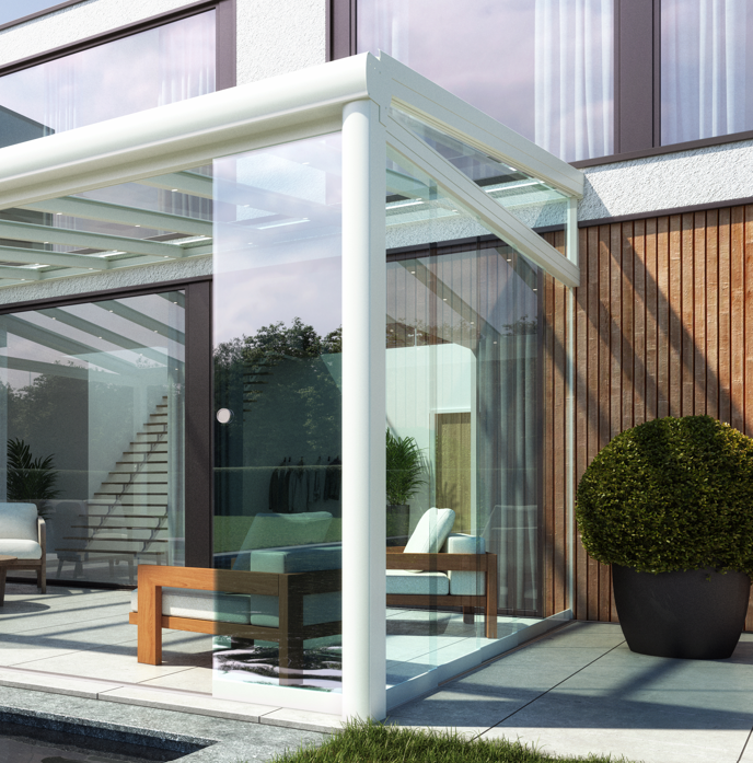 Photo du module de la pergola panovista en blanche