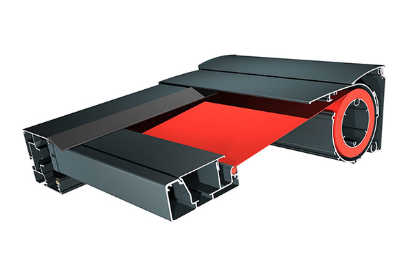 détails enroulement toile dans pergola toile Lumera