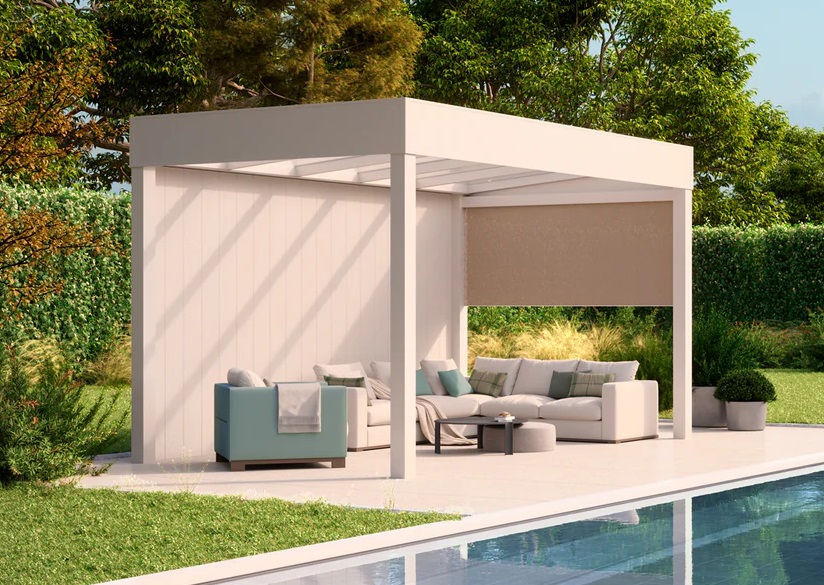 zip sur pergola toiture fixe