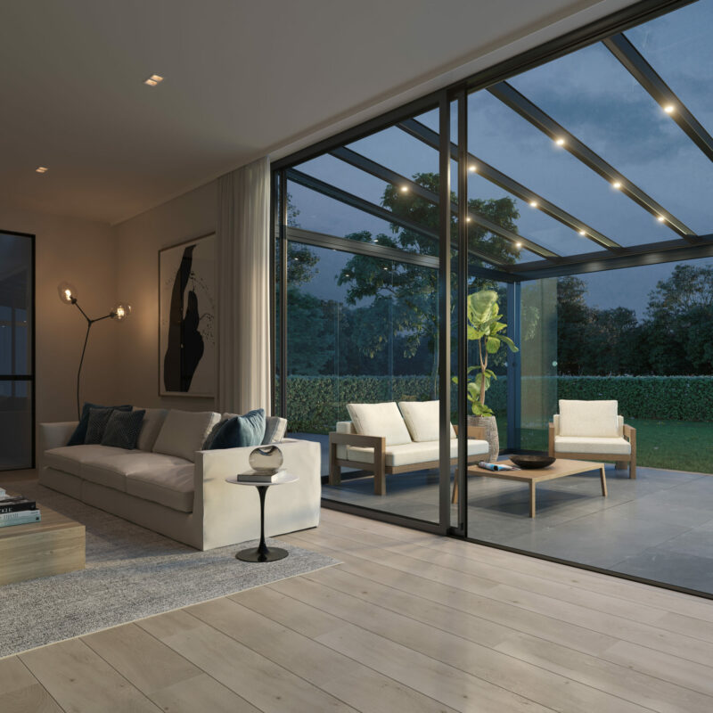 led pergola toiture fixe